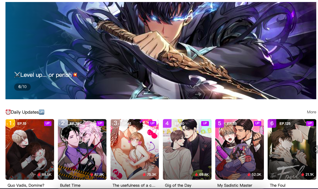 Batoto Platform Interface